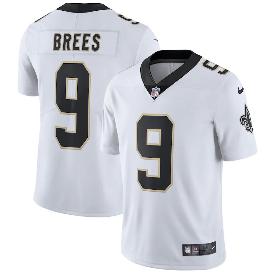 Men New Orleans Saints #9 Drew Brees Nike White Vapor Untouchable Limited Player NFL Jersey
